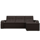 Угловой диван «Лига 035», правый угол, механизм дельфин, ППУ, экокожа, цвет коричневый - Фото 6