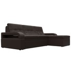 Угловой диван «Лига 035», правый угол, механизм дельфин, ППУ, экокожа, цвет коричневый - Фото 8