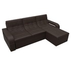 Угловой диван «Лига 035», правый угол, механизм дельфин, ППУ, экокожа, цвет коричневый - Фото 2