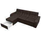 Угловой диван «Лига 035», левый угол, механизм дельфин, ППУ, экокожа, цвет коричневый - Фото 4