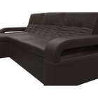 Угловой диван «Лига 035», левый угол, механизм дельфин, ППУ, экокожа, цвет коричневый - Фото 7