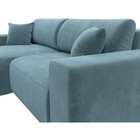 Угловой диван «Лига 036 Классик», левый угол, механизм еврокнижка, НПБ, велюр, бирюзовый  (артикул 10552706)  большой выбор товаров оптом и в розницу по низким ценам с доставкой