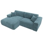 Угловой диван «Лига 036 Классик», левый угол, механизм еврокнижка, НПБ, велюр, бирюзовый  (артикул 10552706)  большой выбор товаров оптом и в розницу по низким ценам с доставкой