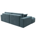 Угловой диван «Лига 036 Классик», левый угол, механизм еврокнижка, НПБ, велюр, бирюзовый  (артикул 10552706)  большой выбор товаров оптом и в розницу по низким ценам с доставкой