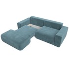 Угловой диван «Лига 036 Классик», левый угол, механизм еврокнижка, НПБ, велюр, бирюзовый  (артикул 10552706)  большой выбор товаров оптом и в розницу по низким ценам с доставкой