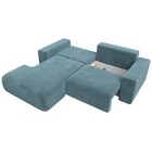 Угловой диван «Лига 036 Классик», левый угол, механизм еврокнижка, НПБ, велюр, бирюзовый  (артикул 10552706)  большой выбор товаров оптом и в розницу по низким ценам с доставкой