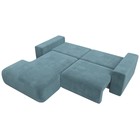 Угловой диван «Лига 036 Классик», левый угол, механизм еврокнижка, НПБ, велюр, бирюзовый  (артикул 10552706)  большой выбор товаров оптом и в розницу по низким ценам с доставкой