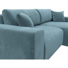 Угловой диван «Лига 036 Классик», правый угол, механизм еврокнижка, НПБ, велюр, бирюзовый - Фото 5