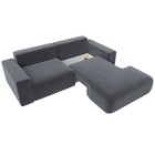 Угловой диван «Лига 036 Классик», правый угол, механизм еврокнижка, НПБ, велюр, серый  (артикул 10552711)  большой выбор товаров оптом и в розницу по низким ценам с доставкой