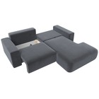 Угловой диван «Лига 036 Классик», правый угол, механизм еврокнижка, НПБ, велюр, серый  (артикул 10552711)  большой выбор товаров оптом и в розницу по низким ценам с доставкой