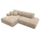 Угловой диван «Лига 036 Модерн», левый угол, механизм еврокнижка, НПБ, велюр, бежевый  (артикул 10552712)  большой выбор товаров оптом и в розницу по низким ценам с доставкой