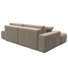 Угловой диван «Лига 036 Модерн», левый угол, механизм еврокнижка, НПБ, велюр, бежевый  (артикул 10552712)  большой выбор товаров оптом и в розницу по низким ценам с доставкой