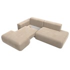 Угловой диван «Лига 036 Модерн», левый угол, механизм еврокнижка, НПБ, велюр, бежевый  (артикул 10552712)  большой выбор товаров оптом и в розницу по низким ценам с доставкой