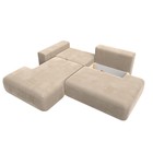 Угловой диван «Лига 036 Модерн», левый угол, механизм еврокнижка, НПБ, велюр, бежевый  (артикул 10552712)  большой выбор товаров оптом и в розницу по низким ценам с доставкой