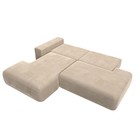 Угловой диван «Лига 036 Модерн», левый угол, механизм еврокнижка, НПБ, велюр, бежевый  (артикул 10552712)  большой выбор товаров оптом и в розницу по низким ценам с доставкой