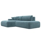 Угловой диван «Лига 036 Модерн», левый угол, механизм еврокнижка, НПБ, велюр, бирюзовый  (артикул 10552713)  большой выбор товаров оптом и в розницу по низким ценам с доставкой