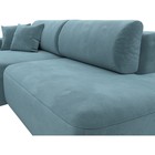 Угловой диван «Лига 036 Модерн», левый угол, механизм еврокнижка, НПБ, велюр, бирюзовый  (артикул 10552713)  большой выбор товаров оптом и в розницу по низким ценам с доставкой
