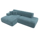 Угловой диван «Лига 036 Модерн», левый угол, механизм еврокнижка, НПБ, велюр, бирюзовый  (артикул 10552713)  большой выбор товаров оптом и в розницу по низким ценам с доставкой