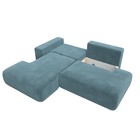 Угловой диван «Лига 036 Модерн», левый угол, механизм еврокнижка, НПБ, велюр, бирюзовый  (артикул 10552713)  большой выбор товаров оптом и в розницу по низким ценам с доставкой