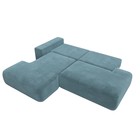 Угловой диван «Лига 036 Модерн», левый угол, механизм еврокнижка, НПБ, велюр, бирюзовый  (артикул 10552713)  большой выбор товаров оптом и в розницу по низким ценам с доставкой