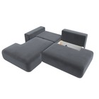 Угловой диван «Лига 036 Модерн», левый угол, механизм еврокнижка, НПБ, велюр, серый  (артикул 10552714)  большой выбор товаров оптом и в розницу по низким ценам с доставкой