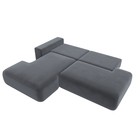 Угловой диван «Лига 036 Модерн», левый угол, механизм еврокнижка, НПБ, велюр, серый  (артикул 10552714)  большой выбор товаров оптом и в розницу по низким ценам с доставкой