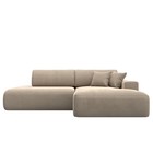Угловой диван «Лига 036 Модерн», правый угол, механизм еврокнижка, НПБ, велюр, бежевый  (артикул 10552715)  большой выбор товаров оптом и в розницу по низким ценам с доставкой