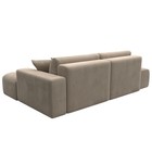 Угловой диван «Лига 036 Модерн», правый угол, механизм еврокнижка, НПБ, велюр, бежевый  (артикул 10552715)  большой выбор товаров оптом и в розницу по низким ценам с доставкой