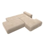 Угловой диван «Лига 036 Модерн», правый угол, механизм еврокнижка, НПБ, велюр, бежевый  (артикул 10552715)  большой выбор товаров оптом и в розницу по низким ценам с доставкой