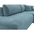 Угловой диван «Лига 036 Модерн», правый угол, механизм еврокнижка, НПБ, велюр, бирюзовый  (артикул 10552716)  большой выбор товаров оптом и в розницу по низким ценам с доставкой