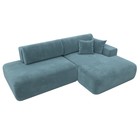 Угловой диван «Лига 036 Модерн», правый угол, механизм еврокнижка, НПБ, велюр, бирюзовый  (артикул 10552716)  большой выбор товаров оптом и в розницу по низким ценам с доставкой