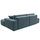 Угловой диван «Лига 036 Модерн», правый угол, механизм еврокнижка, НПБ, велюр, бирюзовый  (артикул 10552716)  большой выбор товаров оптом и в розницу по низким ценам с доставкой