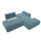 Угловой диван «Лига 036 Модерн», правый угол, механизм еврокнижка, НПБ, велюр, бирюзовый  (артикул 10552716)  большой выбор товаров оптом и в розницу по низким ценам с доставкой