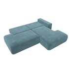 Угловой диван «Лига 036 Модерн», правый угол, механизм еврокнижка, НПБ, велюр, бирюзовый  (артикул 10552716)  большой выбор товаров оптом и в розницу по низким ценам с доставкой