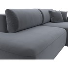 Угловой диван «Лига 036 Модерн», правый угол, механизм еврокнижка, НПБ, велюр, серый  (артикул 10552717)  большой выбор товаров оптом и в розницу по низким ценам с доставкой