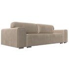 Прямой диван «Лига 029», механизм пантограф, НПБ, велюр, цвет бежевый  (артикул 10552718)  большой выбор товаров оптом и в розницу по низким ценам с доставкой