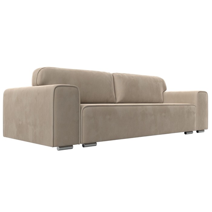 Диван прямой «Лига 029», механизм пантограф, НПБ, велюр, цвет бежевый