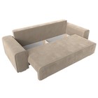 Прямой диван «Лига 029», механизм пантограф, НПБ, велюр, цвет бежевый  (артикул 10552718)  большой выбор товаров оптом и в розницу по низким ценам с доставкой