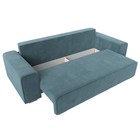 Прямой диван «Лига 029», механизм пантограф, НПБ, велюр, цвет бирюзовый  (артикул 10552719)  большой выбор товаров оптом и в розницу по низким ценам с доставкой