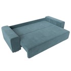 Прямой диван «Лига 029», механизм пантограф, НПБ, велюр, цвет бирюзовый  (артикул 10552719)  большой выбор товаров оптом и в розницу по низким ценам с доставкой