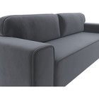 Прямой диван «Лига 029», механизм пантограф, НПБ, велюр, цвет серый  (артикул 10552721)  большой выбор товаров оптом и в розницу по низким ценам с доставкой