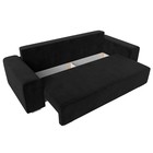 Прямой диван «Лига 029», механизм пантограф, НПБ, велюр, цвет чёрный  (артикул 10552722)  большой выбор товаров оптом и в розницу по низким ценам с доставкой