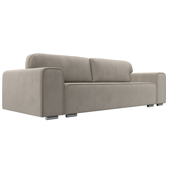 Диван прямой «Лига 029», механизм пантограф, НПБ, микровельвет, цвет бежевый