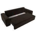 Прямой диван «Лига 029», механизм пантограф, НПБ, микровельвет, цвет коричневый  (артикул 10552724)  большой выбор товаров оптом и в розницу по низким ценам с доставкой