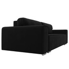 Прямой диван «Лига 029», механизм пантограф, НПБ, микровельвет, цвет чёрный  (артикул 10552725)  большой выбор товаров оптом и в розницу по низким ценам с доставкой