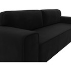 Прямой диван «Лига 029», механизм пантограф, НПБ, микровельвет, цвет чёрный  (артикул 10552725)  большой выбор товаров оптом и в розницу по низким ценам с доставкой