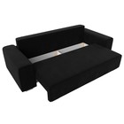 Прямой диван «Лига 029», механизм пантограф, НПБ, микровельвет, цвет чёрный  (артикул 10552725)  большой выбор товаров оптом и в розницу по низким ценам с доставкой