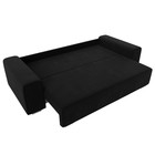 Прямой диван «Лига 029», механизм пантограф, НПБ, микровельвет, цвет чёрный  (артикул 10552725)  большой выбор товаров оптом и в розницу по низким ценам с доставкой