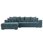 Угловой диван «НордСтар», левый угол, механизм еврокнижка, ППУ, велюр, цвет бирюзовый - Фото 1