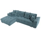 Угловой диван «НордСтар», левый угол, механизм еврокнижка, ППУ, велюр, цвет бирюзовый - Фото 2
